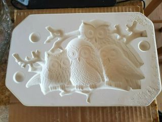 Vintage Duncan Four Owls On Branch slip casting Ceramic Plaster Mold DM - 345 Rare 3