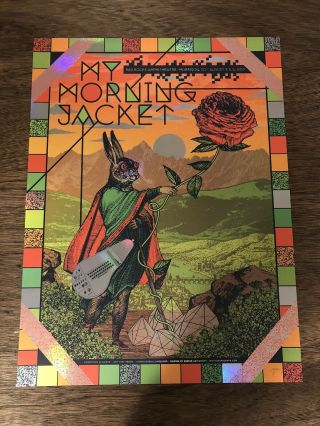 Rare My Morning Jacket Red Rocks 2019 Poster Helton Rainbow Foil 15/20