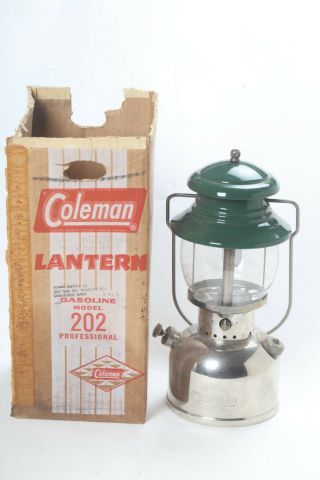 4 Vintage Coleman Lantern 202; 1 - 58,  With Orig Box,  Rare For 200a Fans