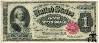 1891 Us $1 One Dollar Martha Silver Certificate Large Size Currency Note (rare)