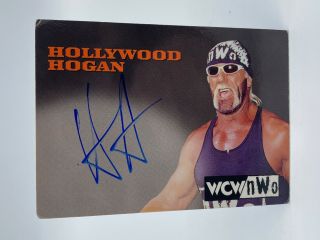 1998 Topps Wcw / Nwo Hollywood Hulk Hogan On Card Auto Autograph Signed Wwe Rare