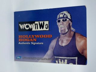 1998 Topps WCW / NWO Hollywood Hulk Hogan On Card Auto Autograph Signed wwe RARE 2