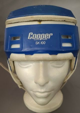 Rare Royal Blue Retro Vintage Cooper Sk100 Hurling Hockey Helmet
