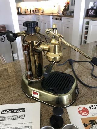 La Pavoni Europiccola Brass/copper Lever Espresso Machine – Rare Model