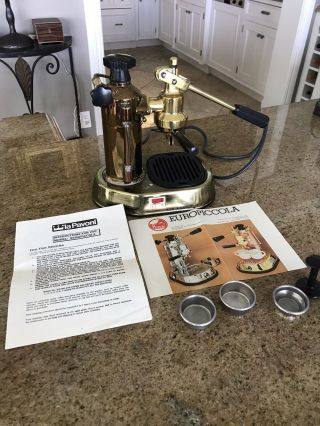 LA PAVONI Europiccola Brass/Copper Lever Espresso Machine – Rare Model 2