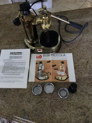 LA PAVONI Europiccola Brass/Copper Lever Espresso Machine – Rare Model 4