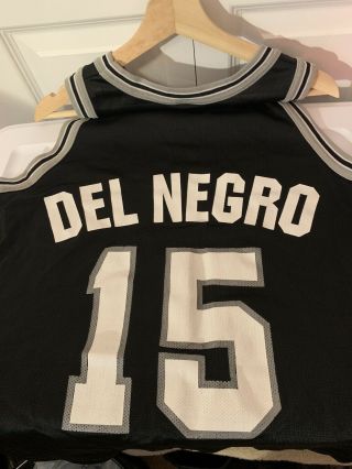 Vintage 90s Champion Vinny Del Negro San Antonio Spurs Jersey Sz 40 Medium Rare