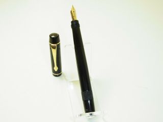 Rare 1930´s Montblanc 304 Hard Rubber Safety Fountain Pen 14ct Om Nib Serviced