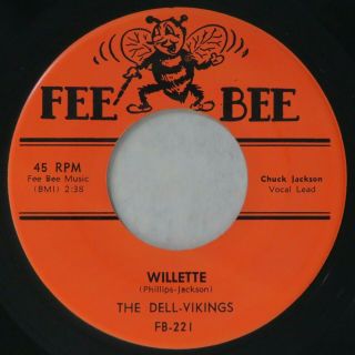 Fee Bee 221 Dell - Vikings Orig Rare R&b Doo Wop 45 Minus Willette