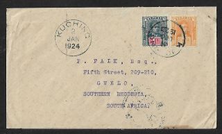Sarawak To South Rhodesia 1& 5 Cts On Cover 1923 Rare