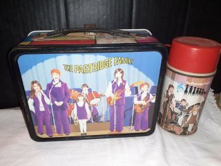 1971 King Seeley The Partridge Family Vintage Metal Lunch Box And Thermos Rare