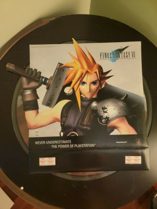 Rare Final Fantasy Vii 7 Playstation Promo Store Standee Display