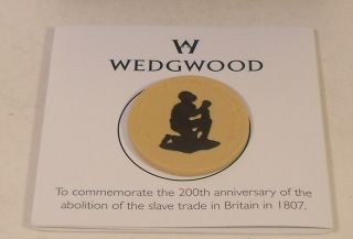Rare Wedgwood Cane Jasperware Anti Slavery Cameo Medallion 2007 Bicentenary 1
