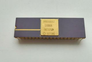 Amd Am9080adc / C8080a 7823ep 1977 Amd,  Intel C8080 Clone,  Rare Vintage Cpu Gold
