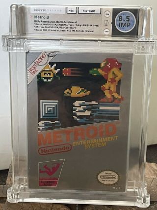 Metroid Rare Wata 8.  5 Cellophane Cib Nintendo Nes 1987 Imp Complete