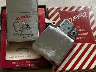 Rare Vintage 1957 25th Anniversary Commemorative Zippo Lighter Box
