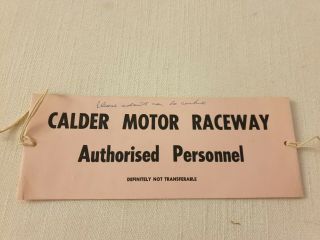 Rare Calder Raceway Officials Armbands 1960s Inc One Signed By Jim Pascoe