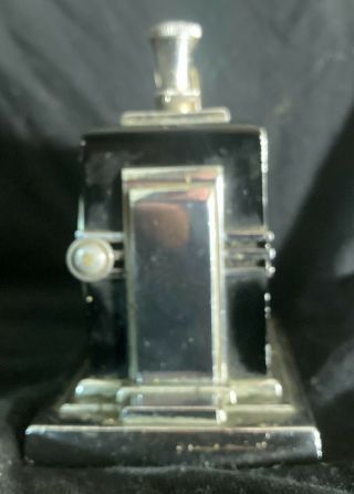 RARE (Large Face/Figure 190) ART DECO RONSON CLOCK TOUCH TIP LIGHTER - AWESOME 2