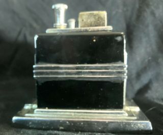 RARE (Large Face/Figure 190) ART DECO RONSON CLOCK TOUCH TIP LIGHTER - AWESOME 3