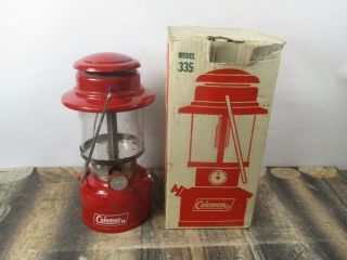 Rare Coleman Lantern 335 Red W / Box Dated 11 - 70