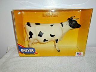 Vintage 1997 Breyer Holstein Black And White Cow Nib Rare Color W Orig.  Box 394