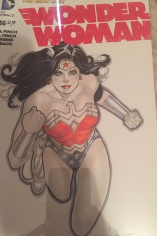 CGC SS 9.  8 Wonder Woman 36 Orig Art Sketch & Signed By Aaron Lopresti (RARE) 2