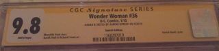 CGC SS 9.  8 Wonder Woman 36 Orig Art Sketch & Signed By Aaron Lopresti (RARE) 3