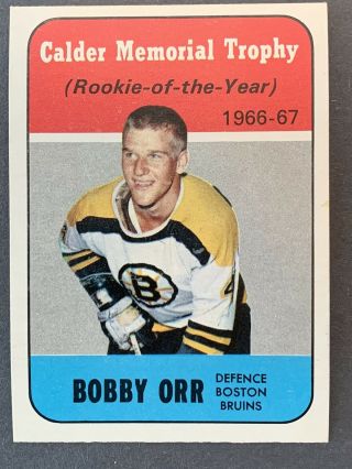 1967 - 68 Topps Bobby Orr Calder Trophy Rookie Of The Year Rare Card