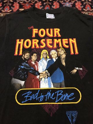 Vintage 80s Four Horsemen Wwe Nwo Wcw Wwf Wrestling Shirt Ric Flair Rare