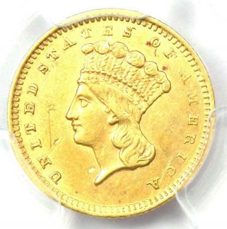 1860 - S Indian Gold Dollar (g$1 Coin) - Pcgs Au Detail - Rare San Francisco