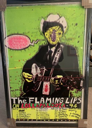 The Flaming Lips - Rare 1994 Silkscreened Gig Poster By Wayne Coyne