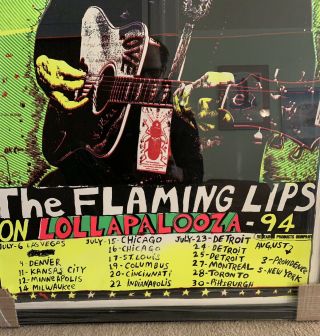 THE FLAMING LIPS - Rare 1994 Silkscreened Gig Poster by Wayne Coyne 2