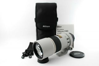 Nikon Af - S Nikkor 300mm F/4 D Ed Light Grey Lens Rare W/case Near