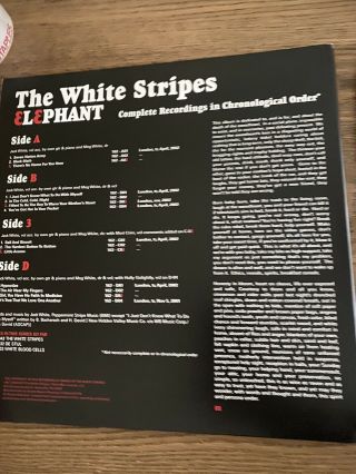 RARE The White Stripes Elephant 2 LP RSD 2013 Red Black & White Vinyl Record 3