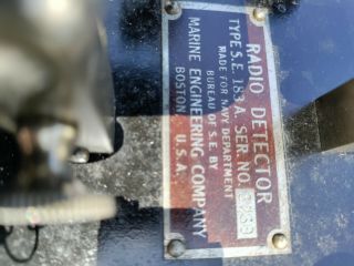 Radio Detector,  Dept of Navy Steam Engine,  TYPE 183a RARE 1917 5