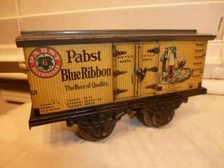 Rare Fandor O - Gauge 4 - Wheel Tin Lithographed Pabst Beer Car Bing Marklin Kbn