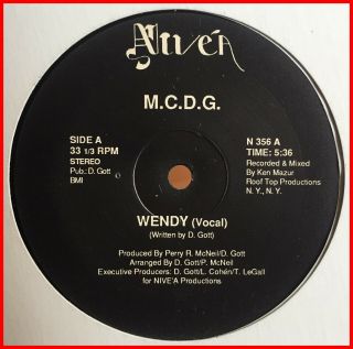 Electro Rap 12 " M.  C.  G.  D.  - Wendy Nivea Productions - Mega Rare 