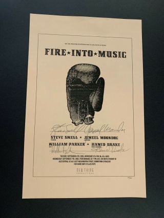 Fire Into Music Signed Numbered Rare Autographed William Parker Hamid Drake Jazz