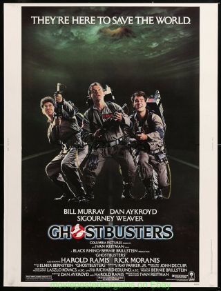 Ghostbusters Movie Poster 30x40 Rolled 1984 Rare Billboard Bill Murray