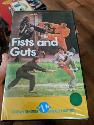 Fists And Guts Very Rare Ocean Shores Vhs Release Og Seahorse Case.