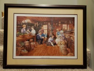 Jack C Deloney Rare Artist Proof,  " Down At The Store,  " 19/100 Large Framed 2001