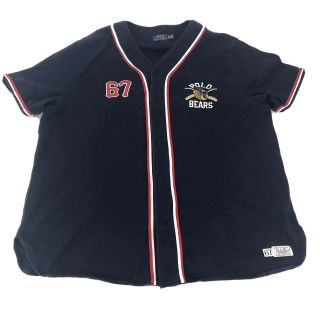 Rare Ralph Lauren Polo Bear Baseball Jersey Size Xxl Pre Owned