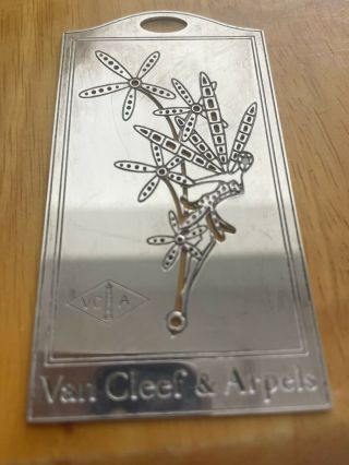 Van Cleef & Arpels Silver Tone Metal Tag Unique And Rare