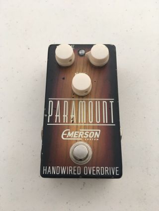 Emerson Custom Paramount Handwired Overdrive Rare Sunburst Guitar Effect Pedal