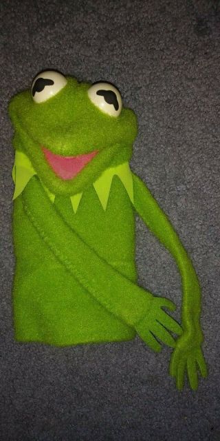 Rare Vtg.  1978 Fisher Price Jim Henson Muppets Kermit The Frog Hand Puppet 860