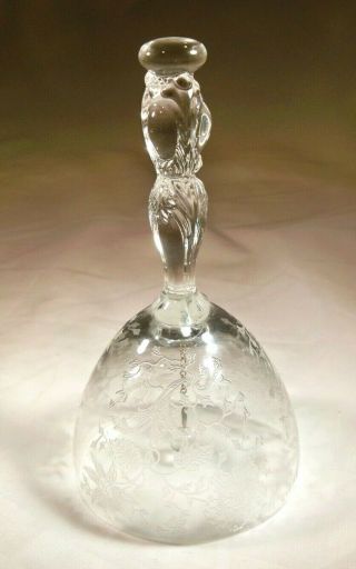 Cambridge Glass Co.  Rare Wildflower Crystal 3625 Handle 5 - 1/4 " Tall Dinner Bell