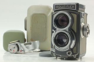 [mint] Rollei Rolleiflex 4x4 Baby Tlr Gray Film Camera W/ Rare Meter Case Japan