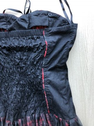 RESERVED rare vintage tripp nyc red plaid mini corset dress 5