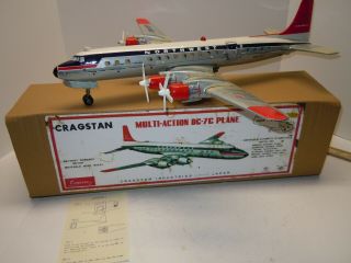 Rare Large 24 " Yonezawa/japan Tin Battery Op.  Northwest Airplane W/box.  A,