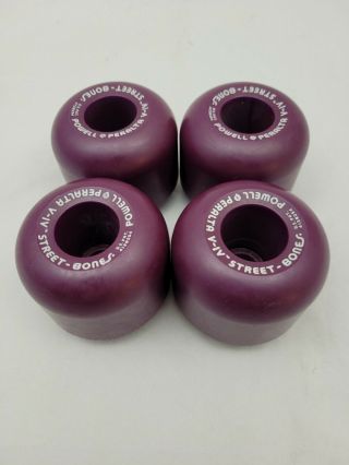 Vintage Powell Peralta Street Bones skateboard wheels NOS 80s very RARE Purple 2